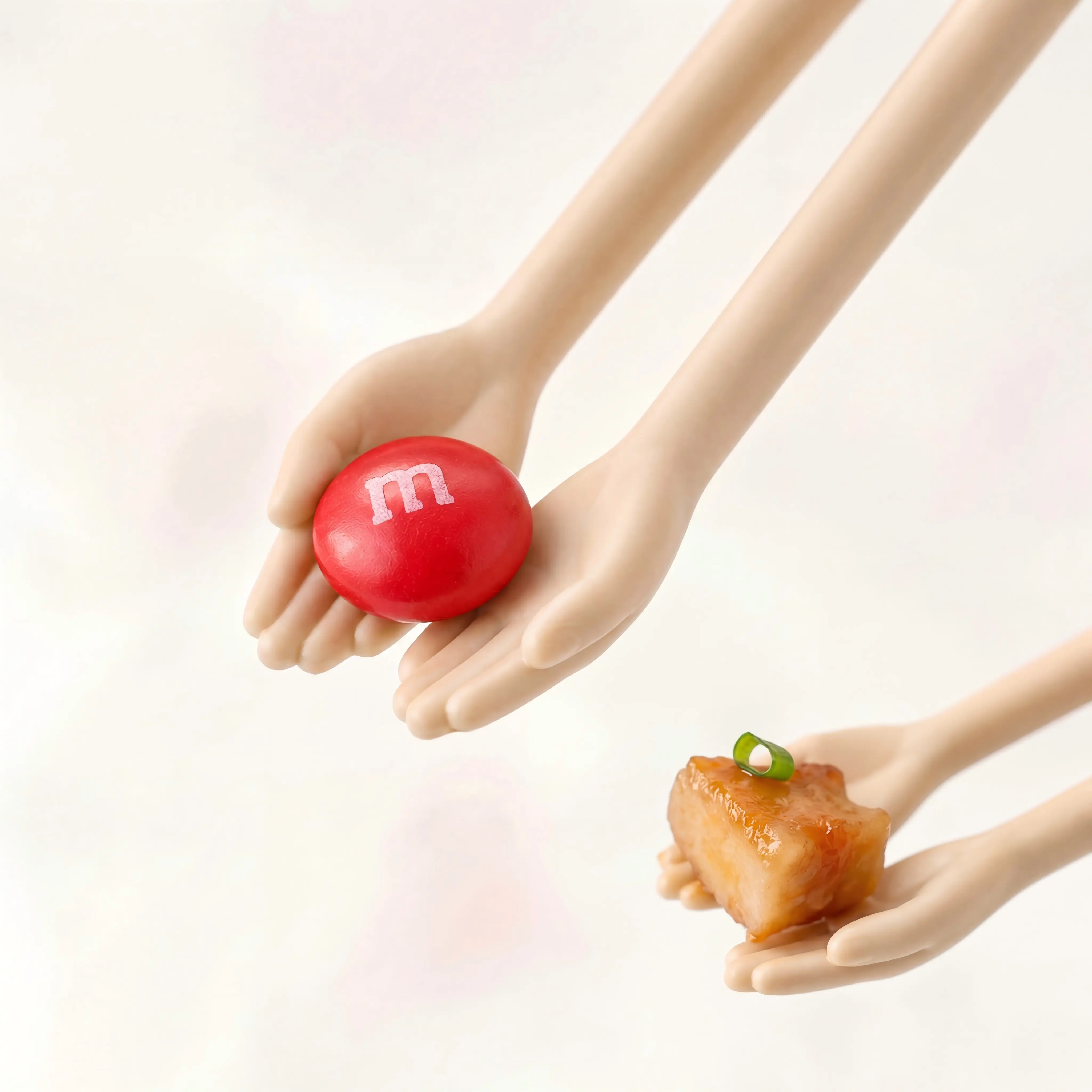【2 Pairs 】Tiny Hands & Cat Paw Chopsticks, Funny Non-Slip Reusable Chopsticks, Cute Tableware Gift for Sushi, Ramen & Cat Lovers sohochic