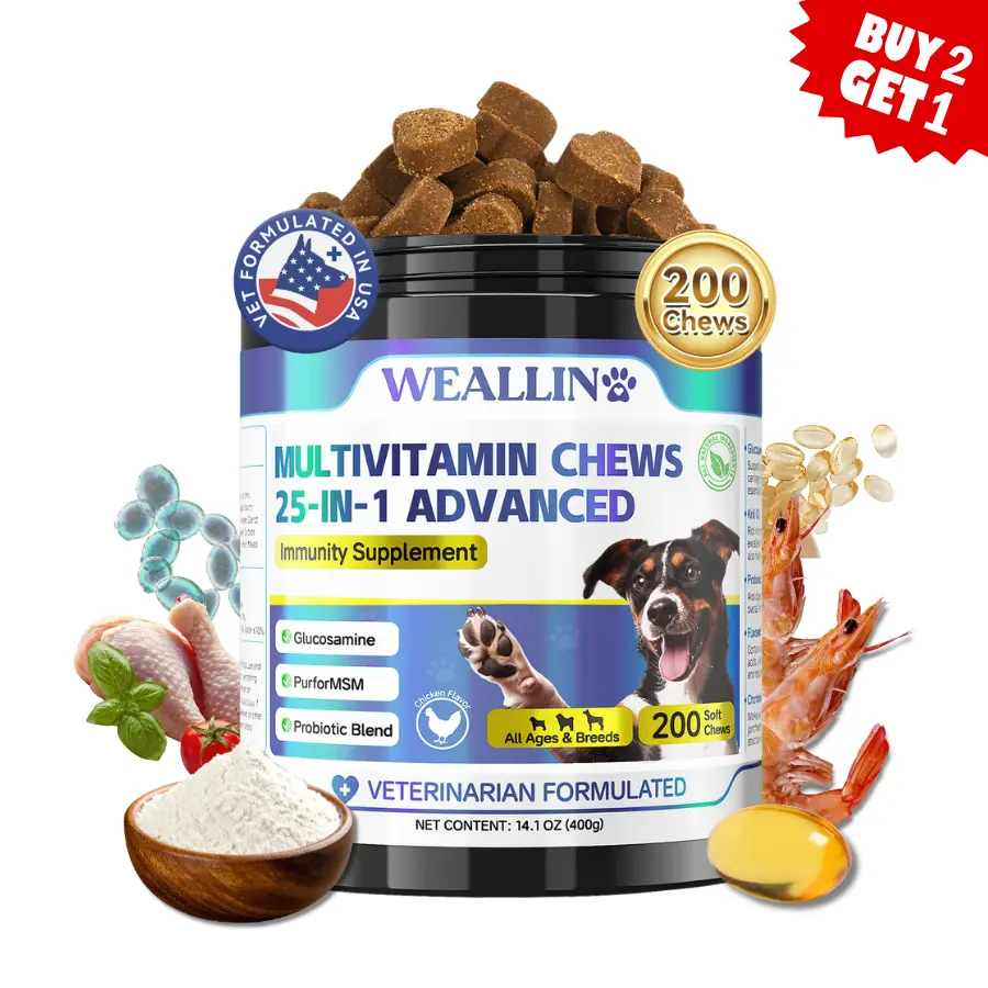 Dog Multivitamin Chews – 25-in-1 Supplement with Glucosamine, Probiotics & Omega-3 | For Puppies & Adult Dogs | Joint, Coat, Heart, is Digestion & Immune Support – 200 Count #tiktokshopbacktoschool human
