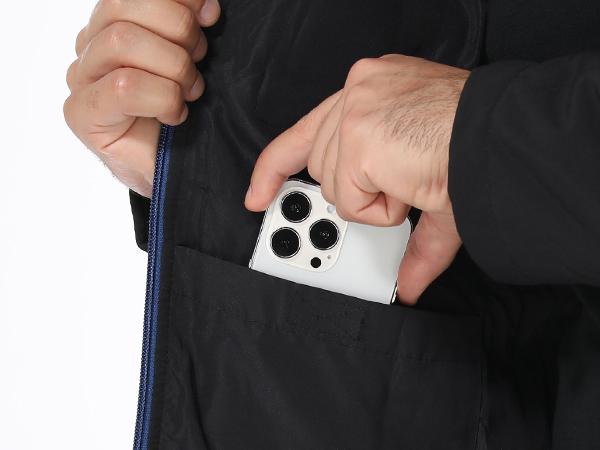 ororo Men's Soft Shell Heated Jacket with Detachable Hood and Battery Pack Menswear Coats, Water and Wind Resistant Outdoor Jacket Hoodie