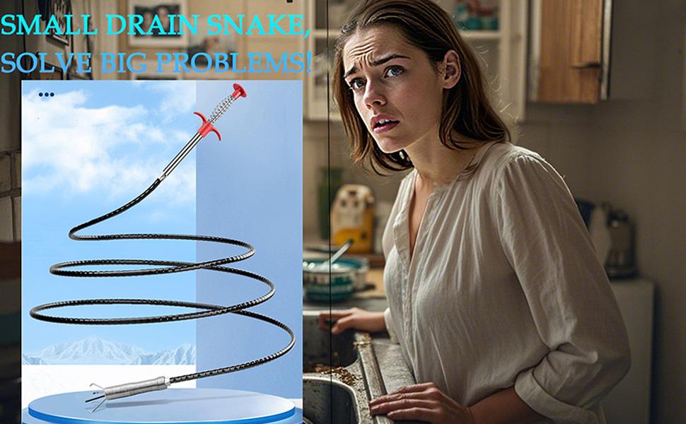 79inch Drain Clog Remover Toilet Snake Plumbing Snake Grabber Reacher Tool with Spiral 4-Claw Grabber-Spring,Unclogs Hair&Sundries&Keys/Jewelry/Clothes,for Kitchen/Bathtub/Sewer/Toilet Hair Clog Remover Tool tub