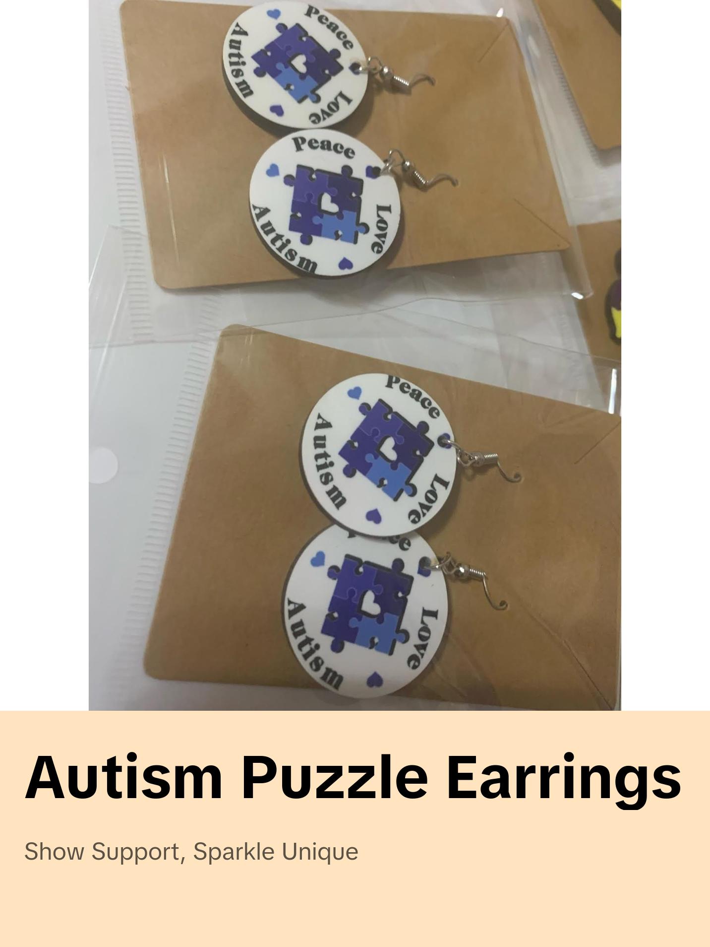 Autism Puzzle Piece Earrings