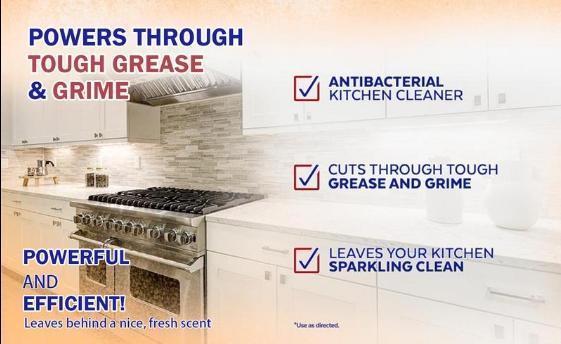 Heavy-Duty Kitchen Oil Cleaner – Hard Grease Stains? Removes Old Baked-On Oil in Seconds, Degreaser Spray for Oven, Grill, Range Hood, 500ml