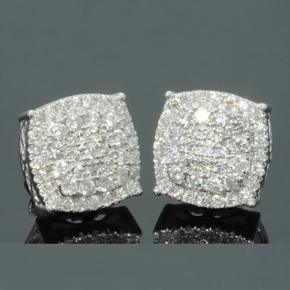 【2026 TREND ALERT】Hip Hop Oversized 12mm Full Pavé  Earrings | Micro Pave AAA Zircon | Luxury Geometric  | Unisex Jewelry for Men & Women