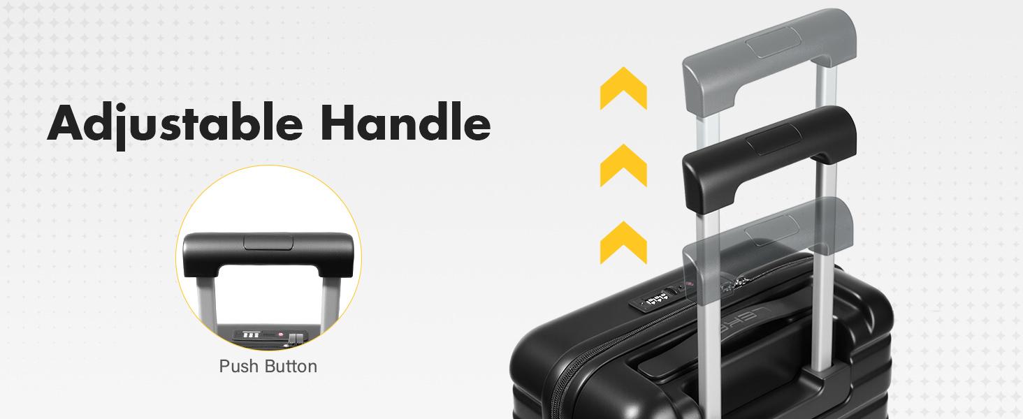 Lekesky 16 Inch Carry-On Luggage – Airline Approved Hardside Suitcase with TSA Lock, Spinner Wheels, Lightweight ABS Travel Bag for Men & Women