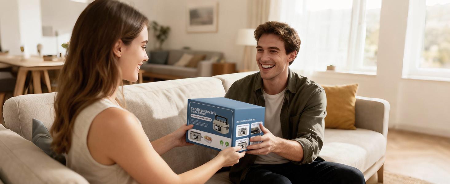 Yofidra Cordless Heated Lunch Box, 24000mAh 100W Electric Lunch Box with Smart Timer, 6.3-Cup Super Large Lunchbox for Men & Women, Portable Food Warmer with Insulated Bag for Outdoor/Office, Black Tableware Stainless Steel