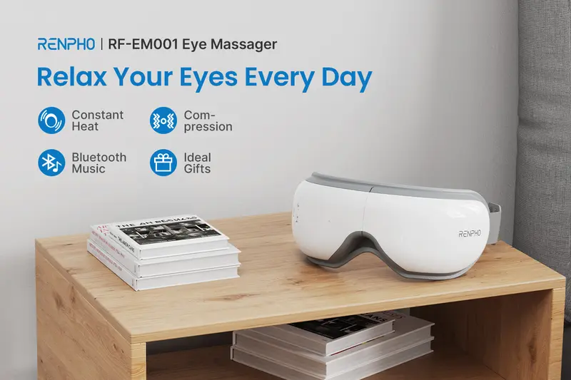 Product Introduction of RENPHO Eyeris 1 Eye Massager with Heat, Valentines Day Gift Choice for Man Women Smart Comfort Eye Mask with Bluetooth Music, Birthday Gift 6