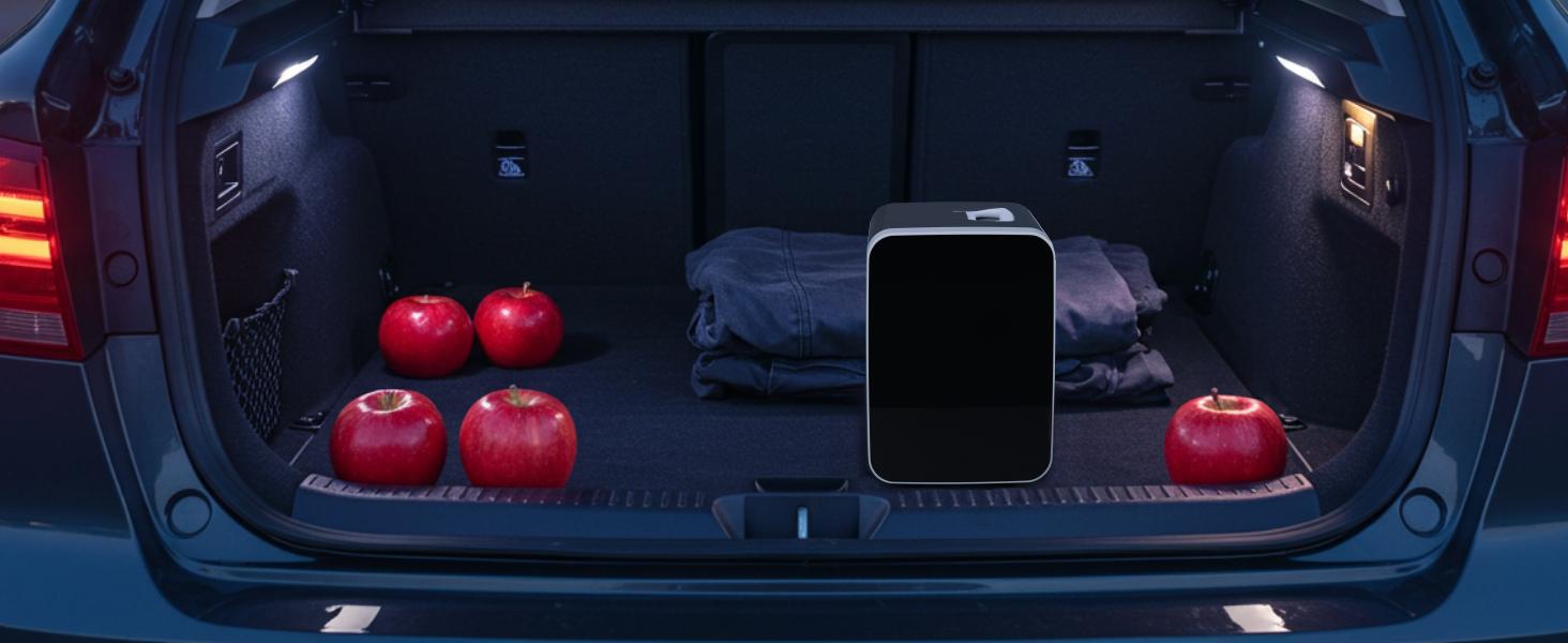 Antarctic Star Compact Mini Fridge, 10L Portable Small Refrigerator, 2.6 Gal Mini Fridge with AC/DC Adapters, Small Cosmetics Cooler for Beverage, Food, Makeup, Bedroom, Office, Dorm, Black