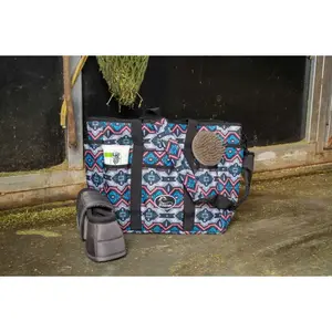 Western Equine Groom Tote - Bisby Pattern Multiple Pockets and Easy Carry Handle