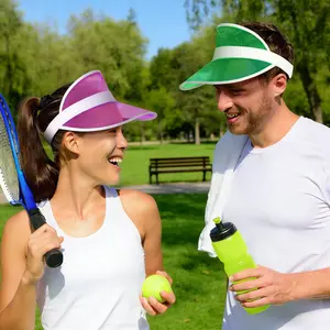 5-Pack Candy-Colored Sun Visors - Premium Sun Visors, Unisex, One Size Fits All - Golf - 80s Style, Various Colors, Neon Sun Visors