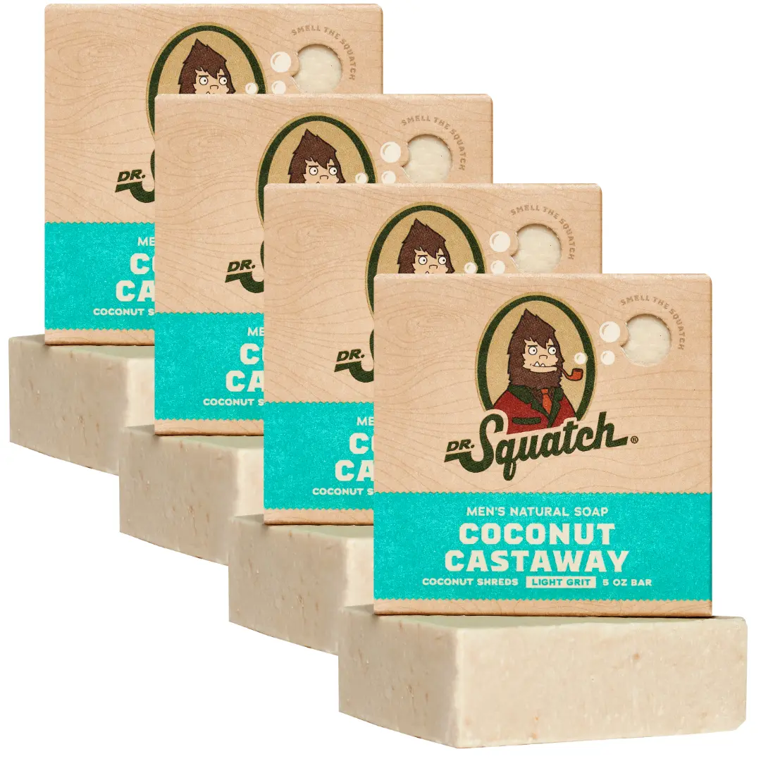 4-Pack Single Scent Natural Bar Soap - Dr. Squatch