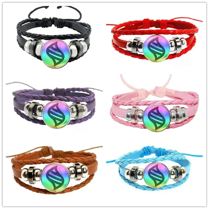 FashionPikachu Mega Stone Bracelet Weave Leather Adjustable Bangle Jewelry - Gift Men Women Kids