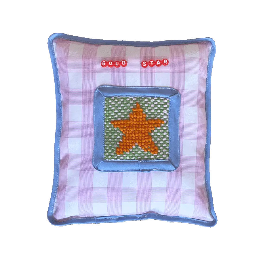 Gold Star Pillow