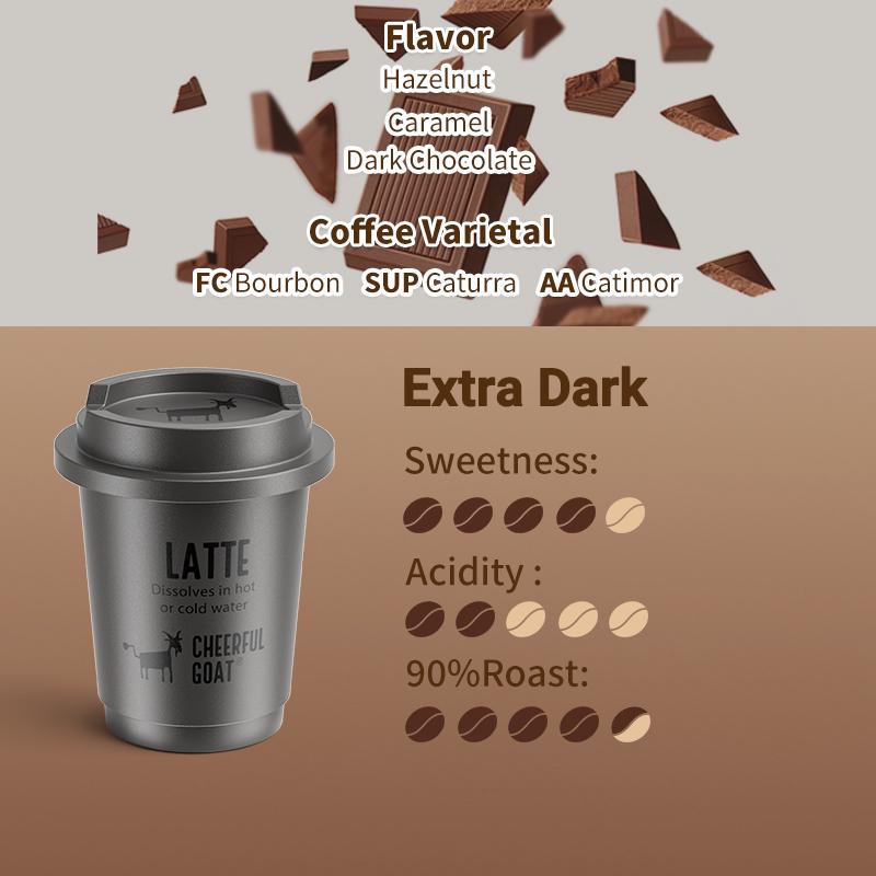 Coffee & Mug Combo Cheerful Goat Freeze-Dried Instant Cold Brew Coffee 15 Cups  No Sugar, No Additives, Low Acid, Healthy for Iced & Hot  Insulated Coffee Mug Combo – Stainless Steel Travel Coffee Tumbler with Ceramic Liner Beverage