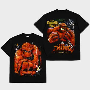 Ben Grimm Premium Cotton T-Shirt, The Thing Fan T-Shirt, Orange Rock Giant Hero T-Shirt, Dark Superhero T-Shirt, Comic Book Fans T-Shirt, Superhero Graphic Tee