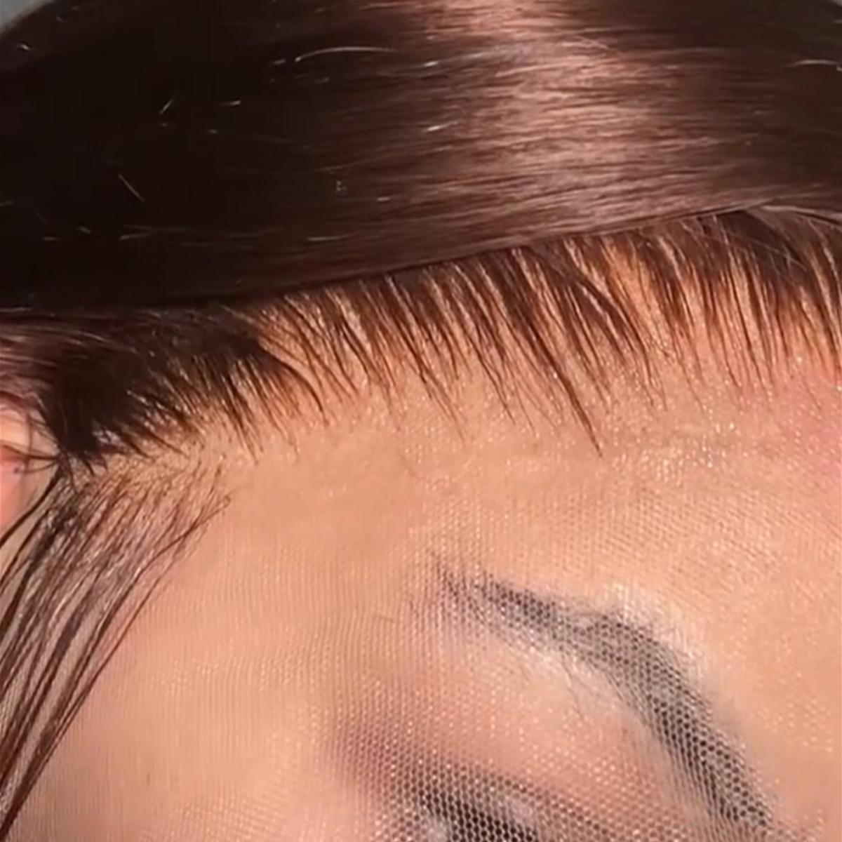 #4 Chocolate Ginger Brown 13X6 HD Lace Frontal Human Hair Wigs 180% Density Bone Straight 99J Straight Burgundy Red Colored 13X6 Lace Front Wig For Women Lace Front Wigs