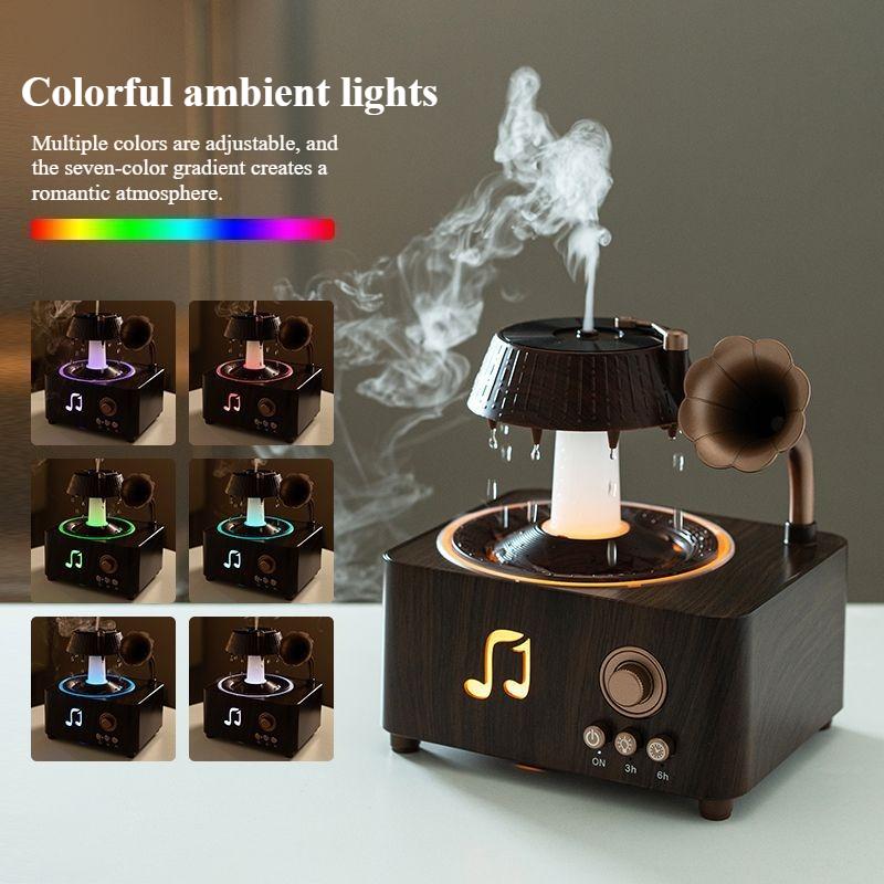 Your Bedside's Glow-Up is Here. | 1000 Sqft of Smart, Purified Air on Your Schedule.1 Retro rotating raindrop aroma diffuser