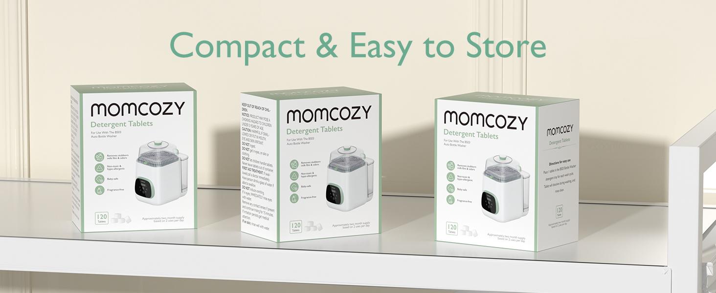 Momcozy Official Washing Block for Momcozy KleanPal Pro Baby Bottle Washer, 120 Detergent Tablets