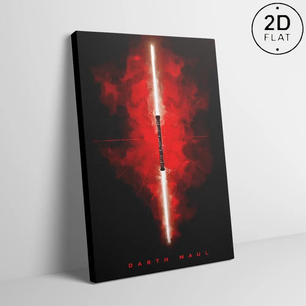 1 piece/set Canvas Painting Print Poster, Graphic prints, Classic Sci‑Fi Art, Decorative Artwork, Darth Maul's Lightsaber, a perfect gift for movie fans, ideal for home spaces, mural, wall decor, room decoration, man cave wall art, movie room decor
