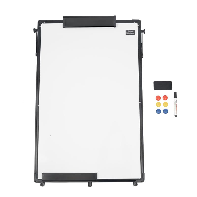 CNCEST Tripod Whiteboard Easel Adjustable Height 38-62" Magnetic Surface Dry Erase Board with 6 Magnets & Pen Tray for Classroom/Office