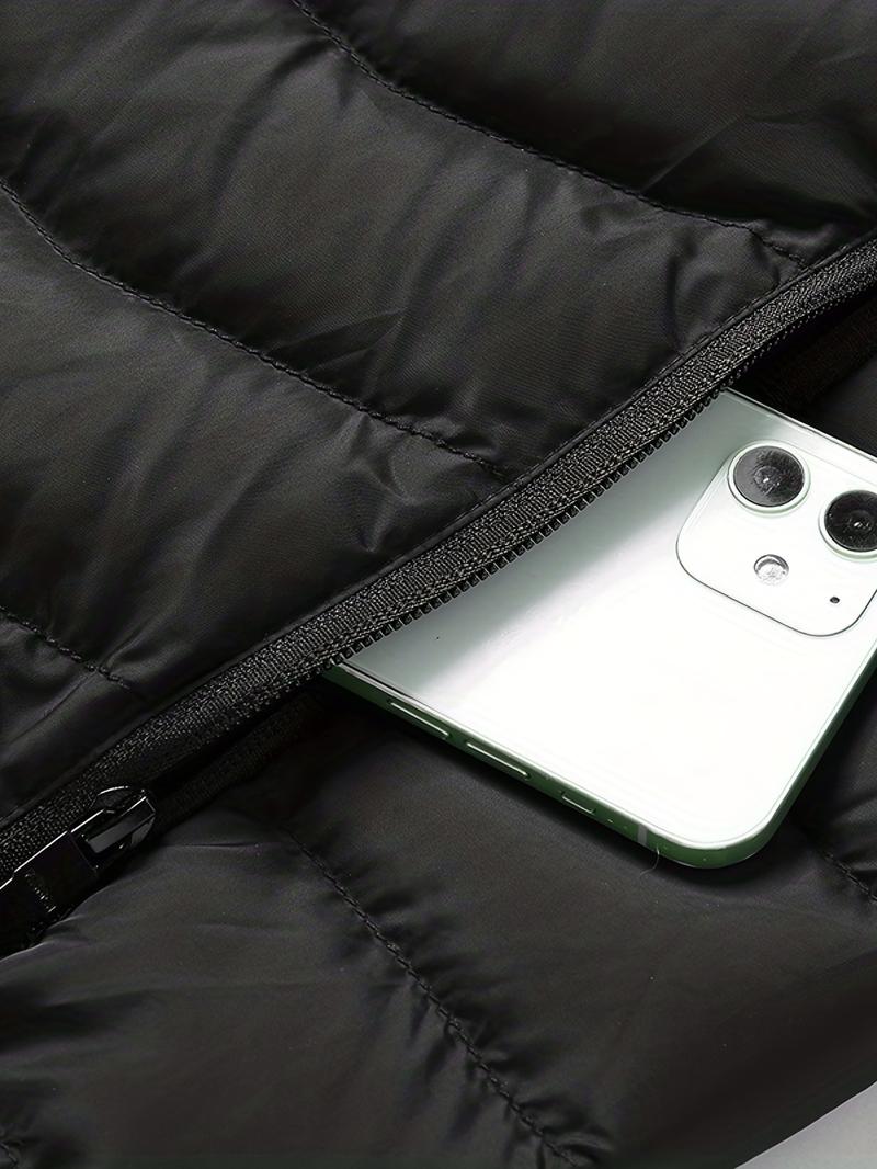 Men's Lightweight Heated Jacket - USB Powered, Quilted Winter Coat with Adjustable Temperature Control, Zip-Up Hood Design, Long Sleeve, Outdoor Insulation (Batteries Not Included), Winter Jacket Men's Lightweight Heated Jacket - USB Powered, Quilted Winter Coat with Adjustable Temperature Control, Zip-Up Hood Design, Long Sleeve, Outdoor Insulation (Batteries Not Included), Winter Jacket