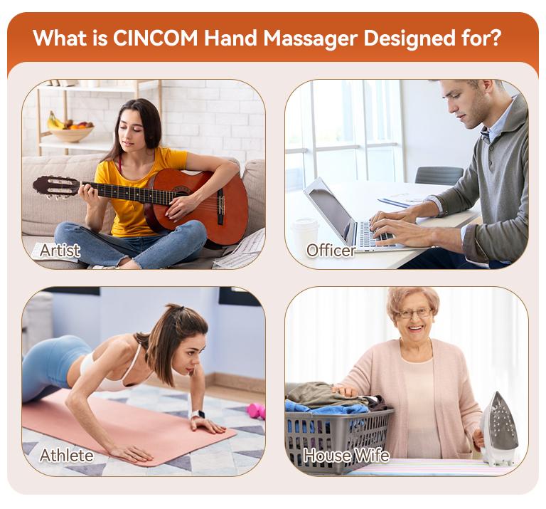 CINCOM Ultimate Relaxation Gift Set: Hot-Selling Hand Massager & U-Shape Neck Massager, A Thoughtful Bundle for Christmas & Holidays