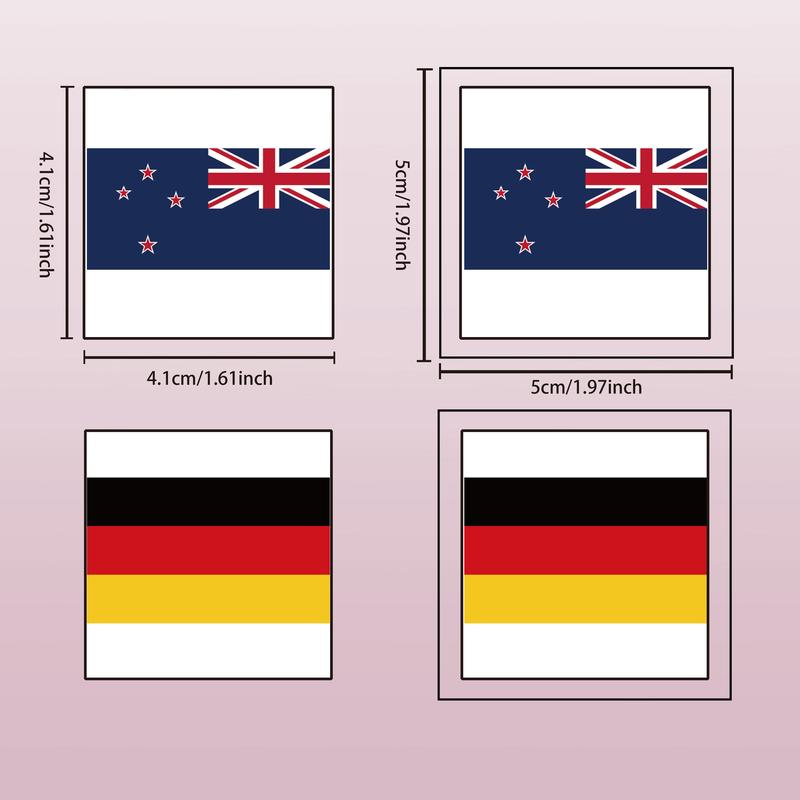 40 Pcs 2026 World Cup Flag Temporary Tattoos, Face Arm Leg Full Body Stickers for International Sports Events & Patriotic Activities, Easy to Apply