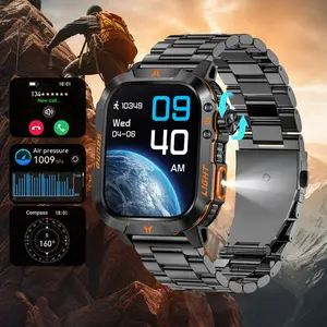 New Smart Outdoor Watch with Call Answering Dialing 100 Sports Modes 600mAh Battery LED Light Weather Tracker Pedometer Fitness Tracker for Android iOS Phones Gift for Men Women