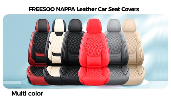 【FREESOO】Luxury Car Seat Covers Nappa Leatherette Waterproof Breathable Porous Foam Ergonomic Lumbar Support for Trucks SUVs Sedans | F35 【FREESOO】Luxury Car Seat Covers Nappa Leatherette Waterproof Breathable Porous Foam Ergonomic Lumbar Support for Trucks SUVs Sedans | F35