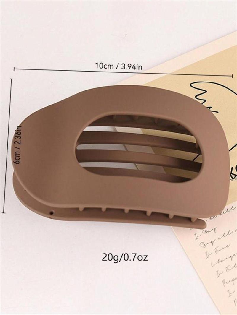 Upgraded Solid Color Hair Clip Set (4-Pack) | Seamless Flat Oval Design, Flexible & Durable for Daily Wear