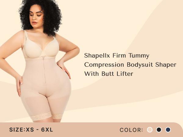 Shapellx  AirSlim Firm Tummy Tucking Bodysuit with Adaptable Shoulder Band Butt Lifter Shapewear for Women Fajas Colombianas Comfort Sexy Girdle Highwaist Shaper Clothes