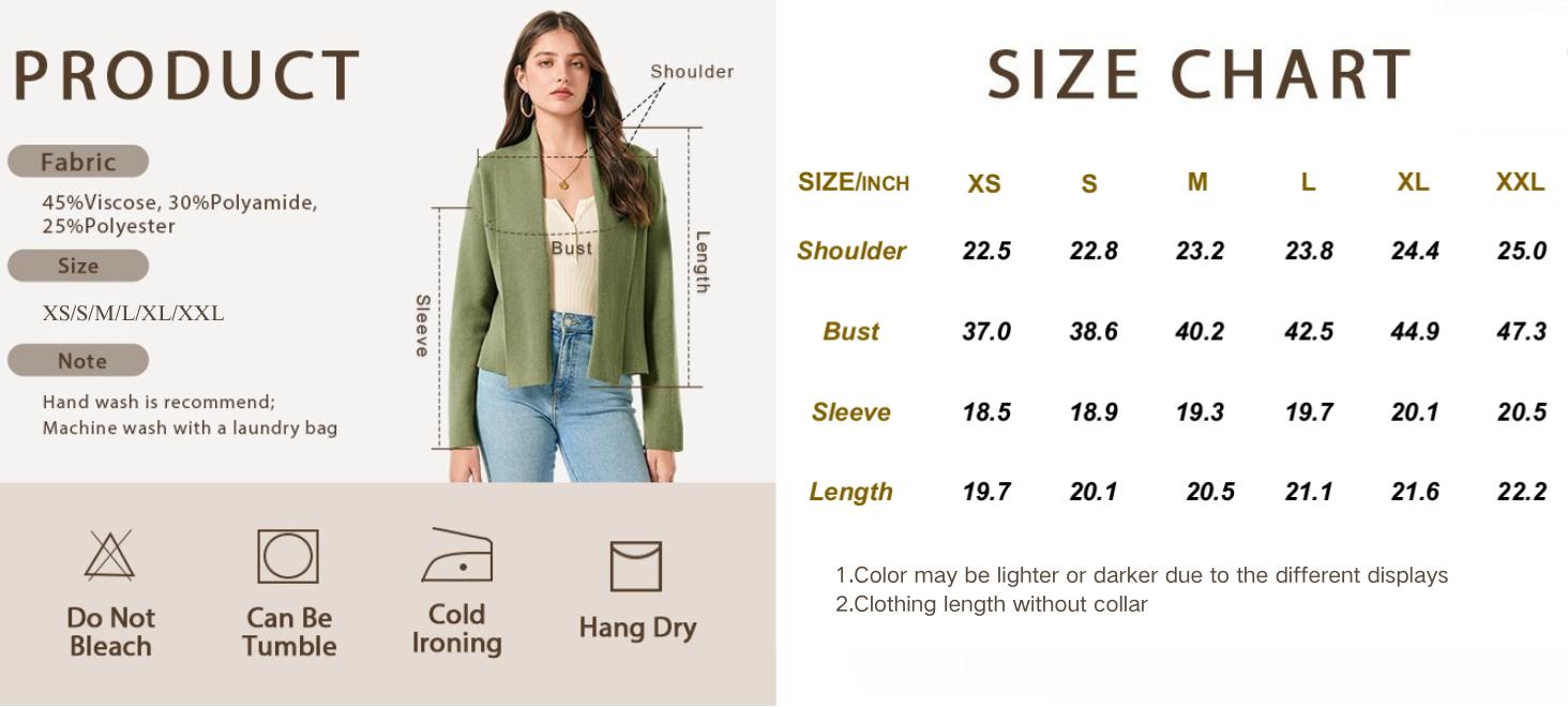 Ommig Women's Cropped Cardigan Open Front Shawl 2026 Spring Trendy Long Sleeve Sweater Jacket Soft Knitwear Basic Tops Knitting Ommig Women's Cropped Cardigan Open Front Shawl 2026 Spring Trendy Long Sleeve Sweater Jacket Soft Knitwear Basic Tops Knitting