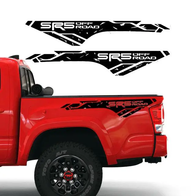 Tacoma SR5 Off-Road Safari Black Edition Decal - 2-Piece 52x22in Ready-to-Install Vehicle Exterior Decoration, Truck Accessories for 16-22 Models