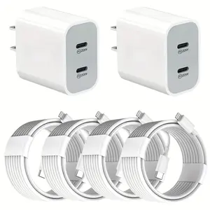 For iPhone 14 Charger,40W Dual USB-C Quick Wall Charger with 2pcs 10ft Extra Long Lightning Cable+Double Port Foldable USB C  for iPhone 14/13/12/11/XR/XS/SE/iPad, LYBABORU