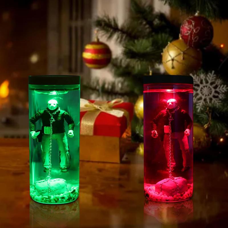 【FaddishDeal】Horror Movie Decorative Water Lamps, Action Fear Maps, Glow-in-the-Dark Halloween Decorative Gifts, Spooky Decorations. Excellent holiday atmosphere desktop decorations.