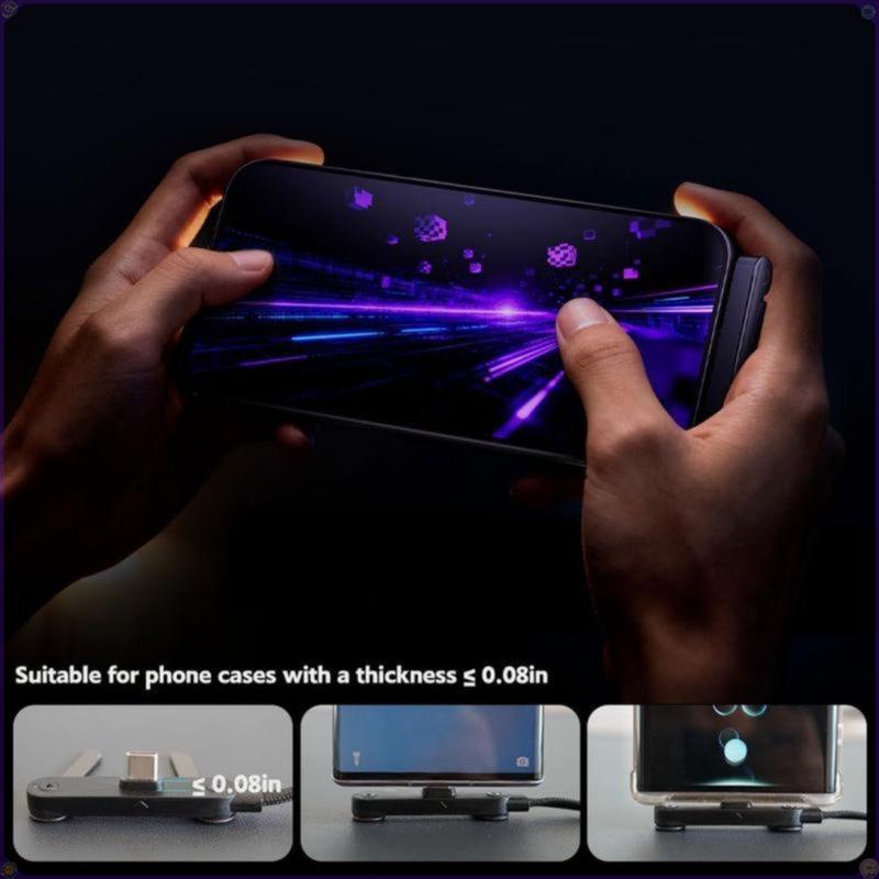 2026 NEW Type-C Charging port Invisible Holder Charger Cable with Stand 240w Super Fast Charging 2-in-1 Cord & Phone Stand for Gaming Office Car Travel Compatible with iPhone Samsung Type-C