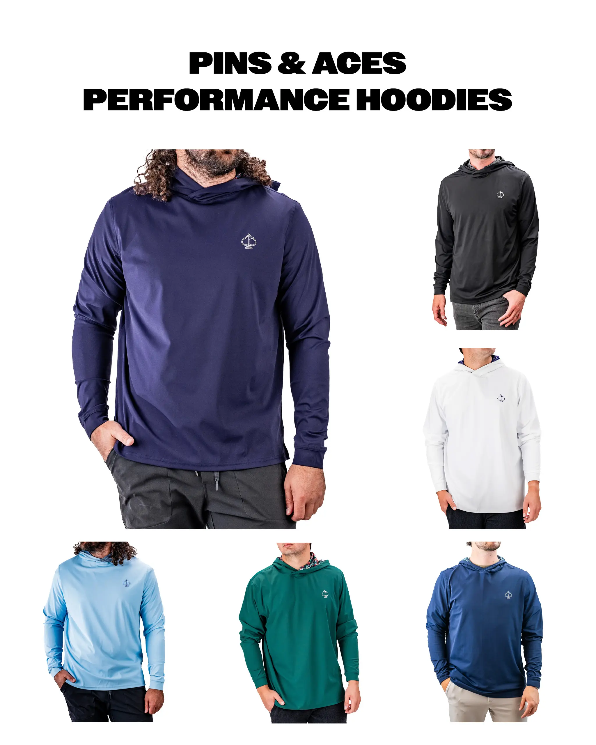 Men's Performance Golf Hoodie, Lightweight & Breathable Casual Athletic Top with a Printed Hood, High-Stretch Nylon Spandex Blend, Athletic Clothes, Casual Sports Tops, Athletic Fitness Top, Golf Sports Wear