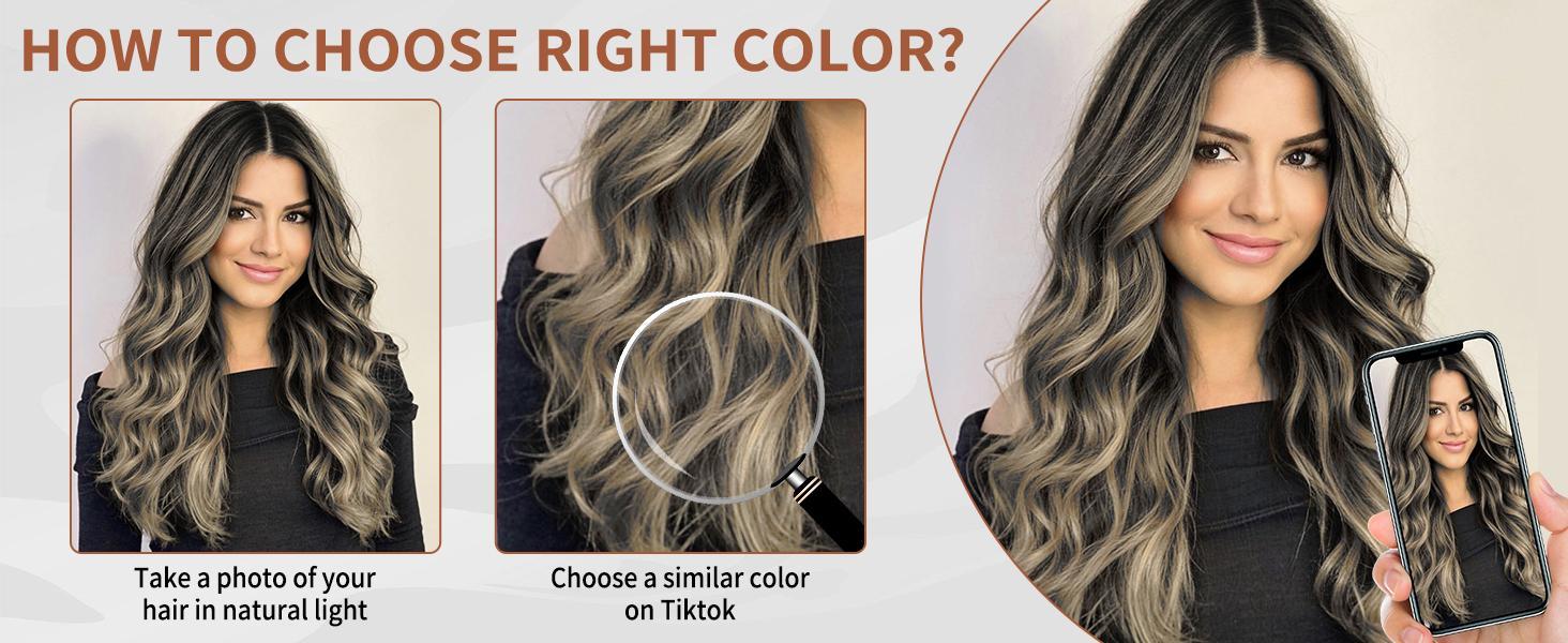 Vigorous Clip in Hair Extensions Long Wavy Synthetic Hairpieces,Natural & Soft Hair & Blends Well Hair Extensions,Easy to Wear for Women Girls Daily Use Event Party Use