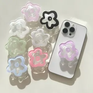 Bling Cute Flower Phone Grip, Glossy Floral Phone Holder, New Style Sparkly Phone Accessory, Sweet Gift Idea