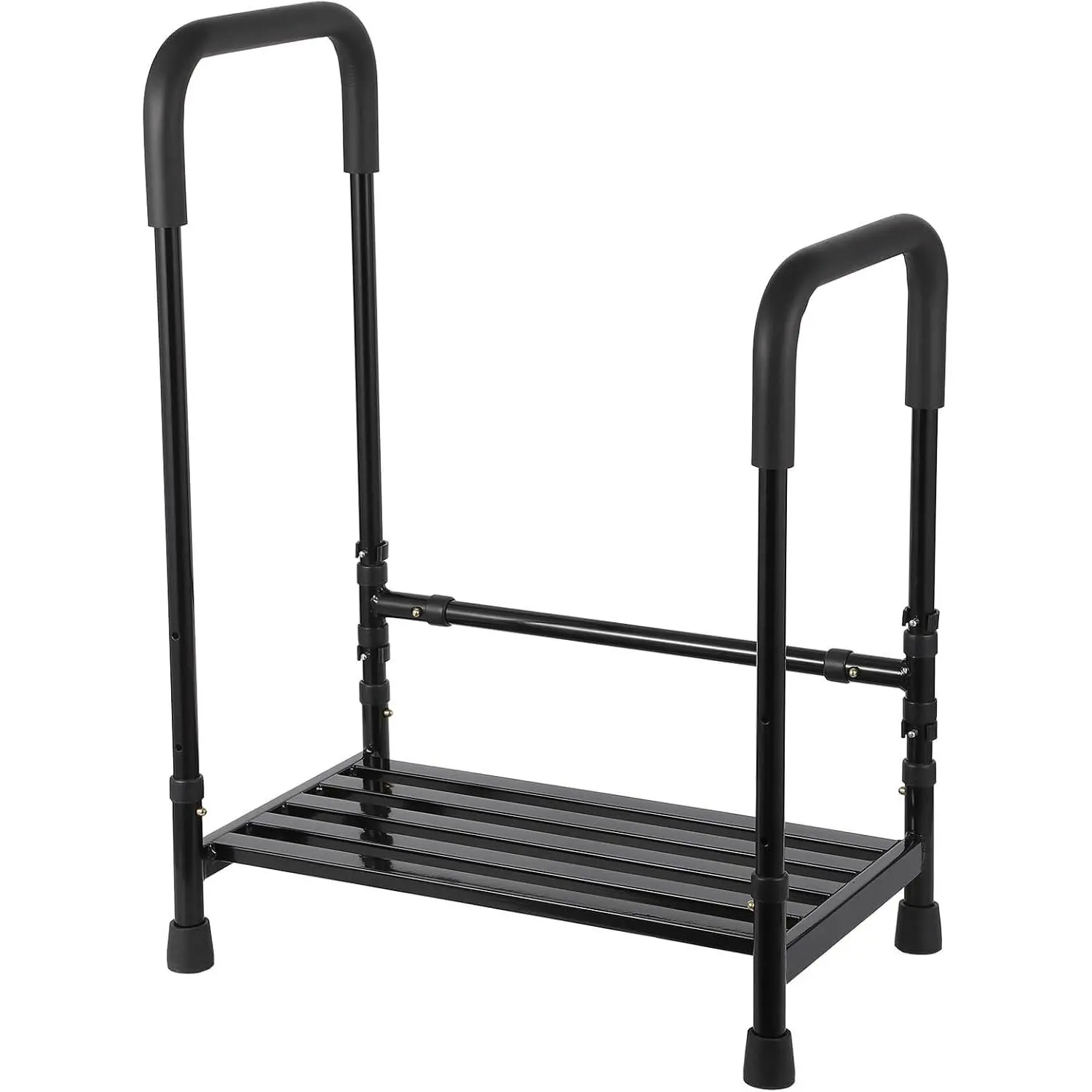 Step Stool with Dual Handle and Non-Skid Platform Duty 450 Lbs Capacity Height Adjustable Heavy Duty Steps Foot Stool for Adult, Seniors, Bedside