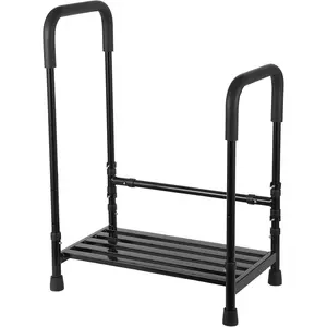 Step Stool with Dual Handle and Non-Skid Platform Duty 450 Lbs Capacity Height Adjustable Heavy Duty Steps Foot Stool for Adult, Seniors, Bedside