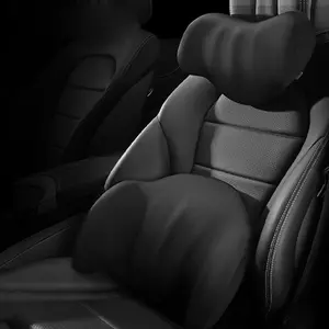 Car Seat Cushion Non-slip Memory Foam Lumbar Back Support Auto Front Seat Waist Pillow Back Cushion Comfortable Car Driver Desk Wheelchair Chair Pad