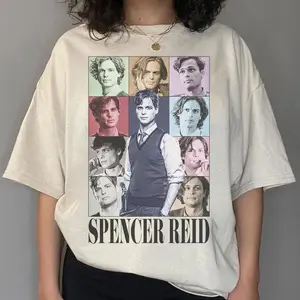 Spencer Reid Graphic T-Shirt Unisex Criminal Minds Fan Tee Vintage Style Shirt