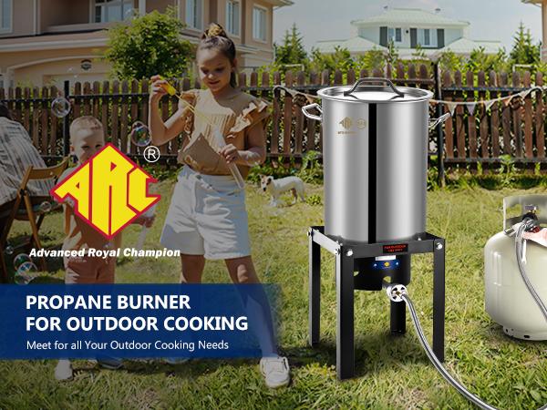 ARC Single Burner Propane Stove,55,000BTU Outdoor Propane Stove Burner Cooker for Cooking for Turkey Fry,Homebrewing,Crawfish Boil,and More!