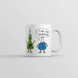 I Think Youre Overreacting Mug Funny Sarcastic Science Graphic Coffee Cup - 11oz Funny Coffee Mugs Ceramic Printed Drinkware Cup