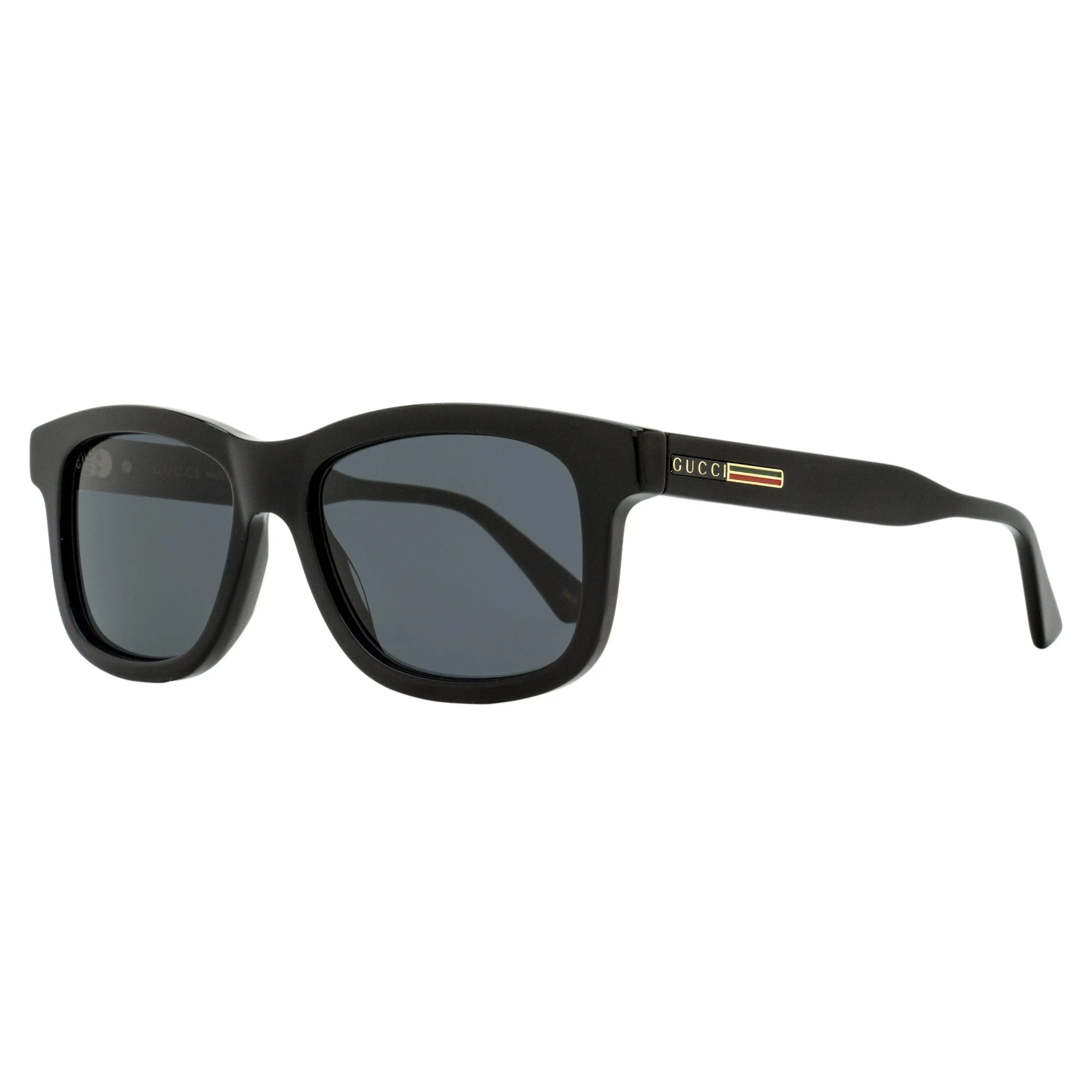 Gucci Rectangular Sunglasses GG0824S 001 Black 53mm, Black Frame Shades, Casual Outdoor Sunglasses, Fashion Shades, Trendy Rectangle Sunglasses
