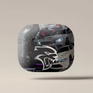 Dodge Charger BADCAT Edition AirPods Case - Muscle Car Inspired Protective Cover for AirPods Pro - Rugged Carbon Fiber Style Earbud Shell - Cool Automotive Gift for Men & Car Enthusiasts - Durable Shockproof Armor