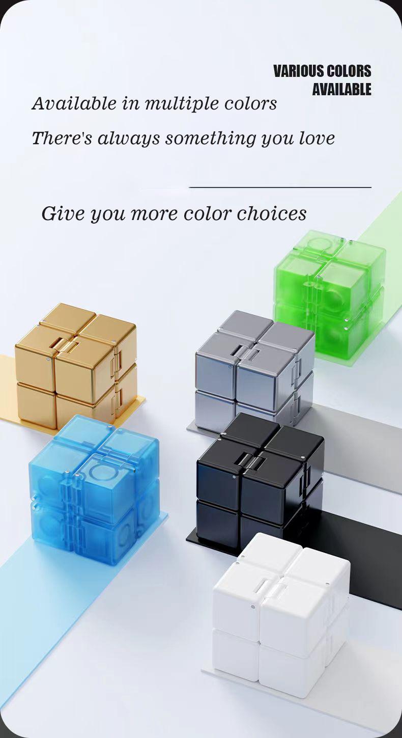 Fidget Cube New Version Fidget Finger Toys Metal Infinity Cube Prime for Stress and Anxiety Relief /AHDH Ultra Durable Sensory Gifts for Adults