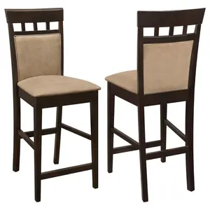 Gabriel Closed Back Counter Chair in Cappuccino (Set of 2)