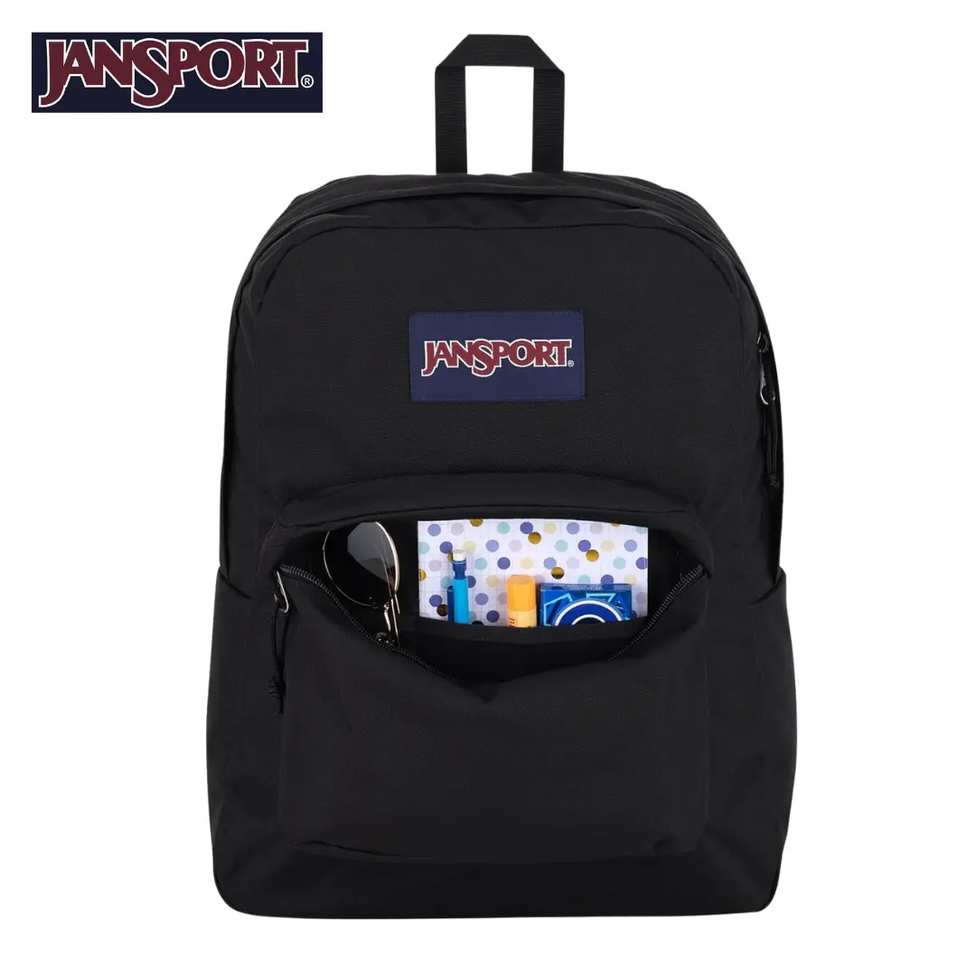 JanSport SuperBreak One Backpacks (Black, 17" x 12.5" x 6") | Durable, Lightweight Bookbag - Suitable for Students - Premium Class Accessories