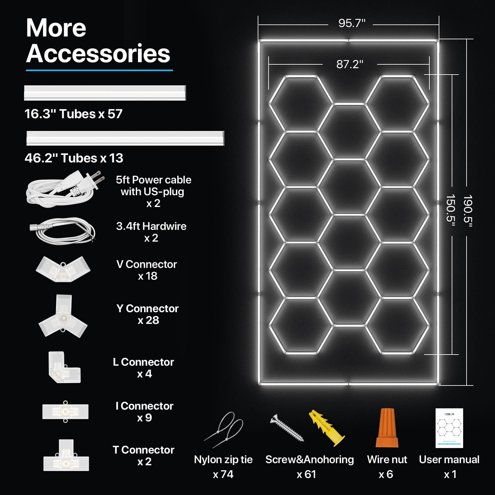 IPACKORIN Hexagonal Ceiling Light, Honeycomb Ceiling Light,Ultra Bright Honeycomb Lights, Hexagonal Garage Lights for Shops Supermarkets Shopping Malls Car Shows Basements Gymnasiums,  stockup mothersday